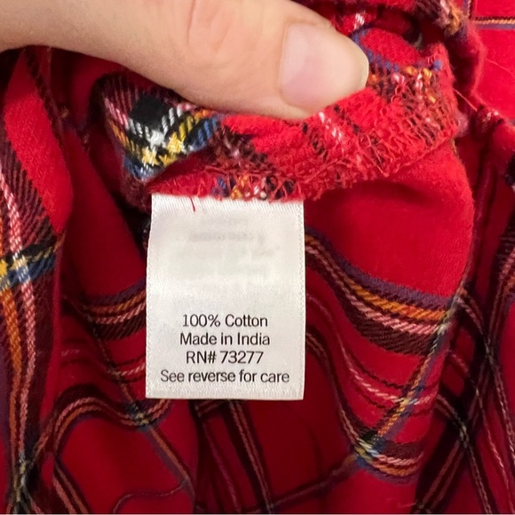 NWT Croft & Barrow Red Plaid Button-Up Shirt M - Picture 7 of 8
